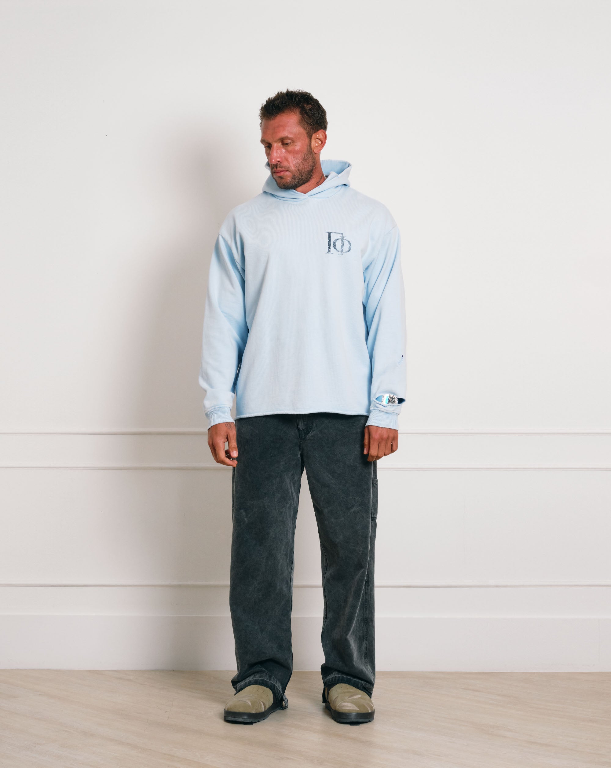The Gride Crest Hoodie Blue