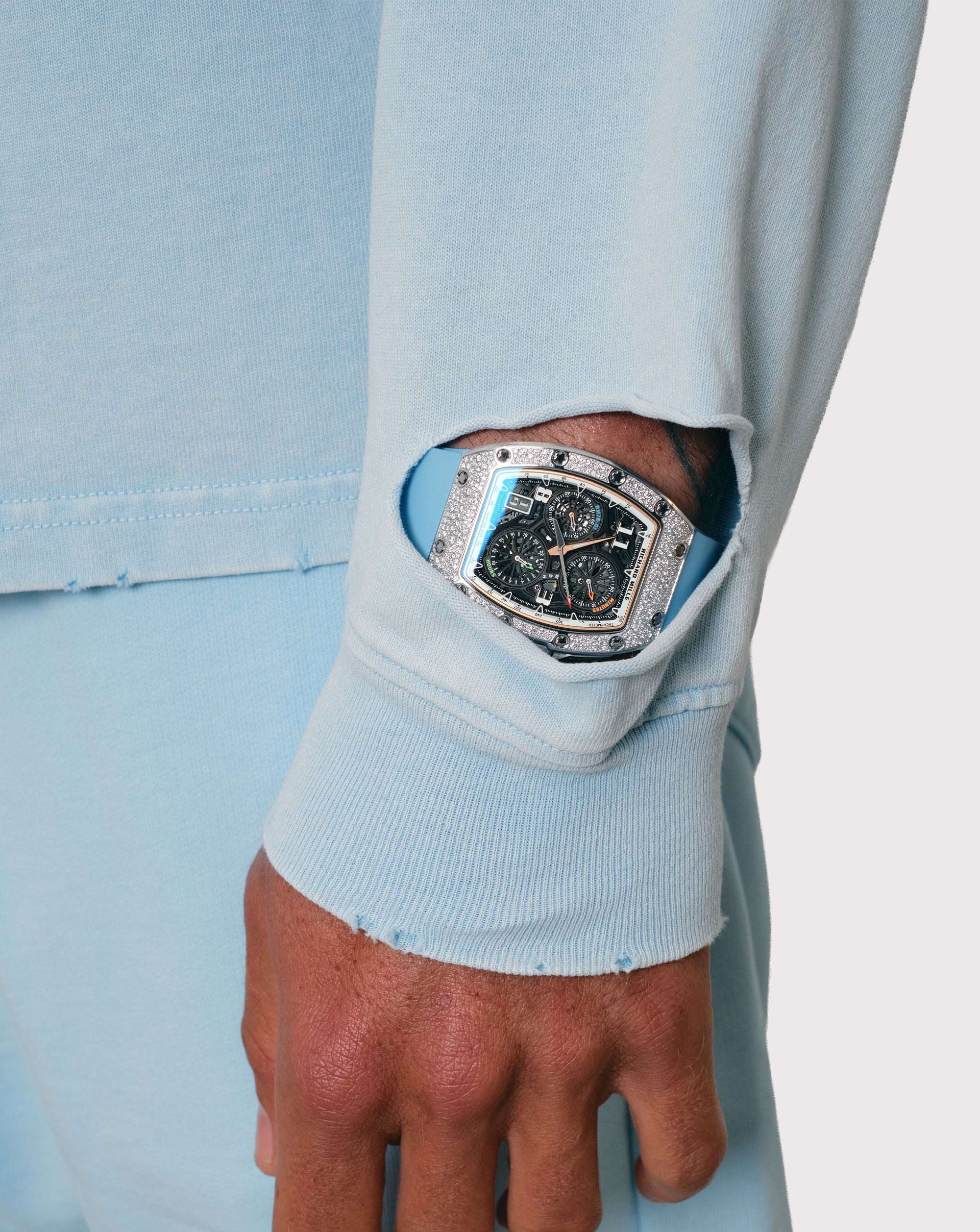 The Gride Crest Long Sleeve T-shirt Blue