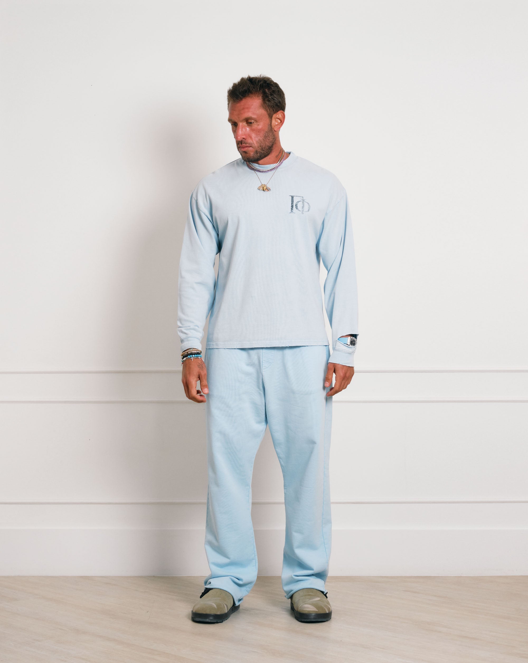 The Gride Crest Long Sleeve T-shirt Blue