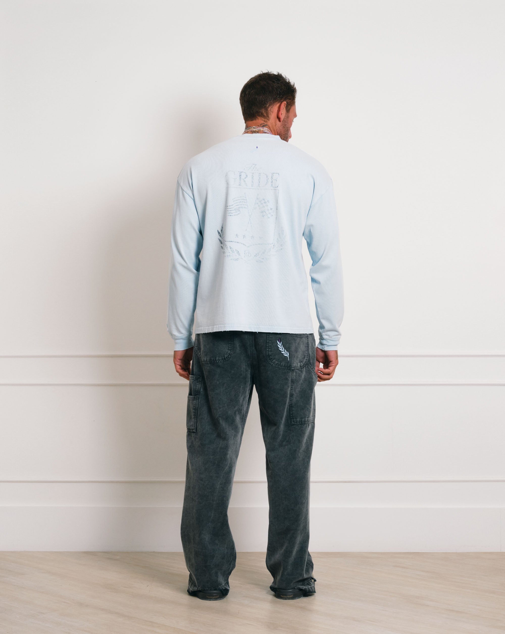 The Gride Crest Long Sleeve T-shirt Blue