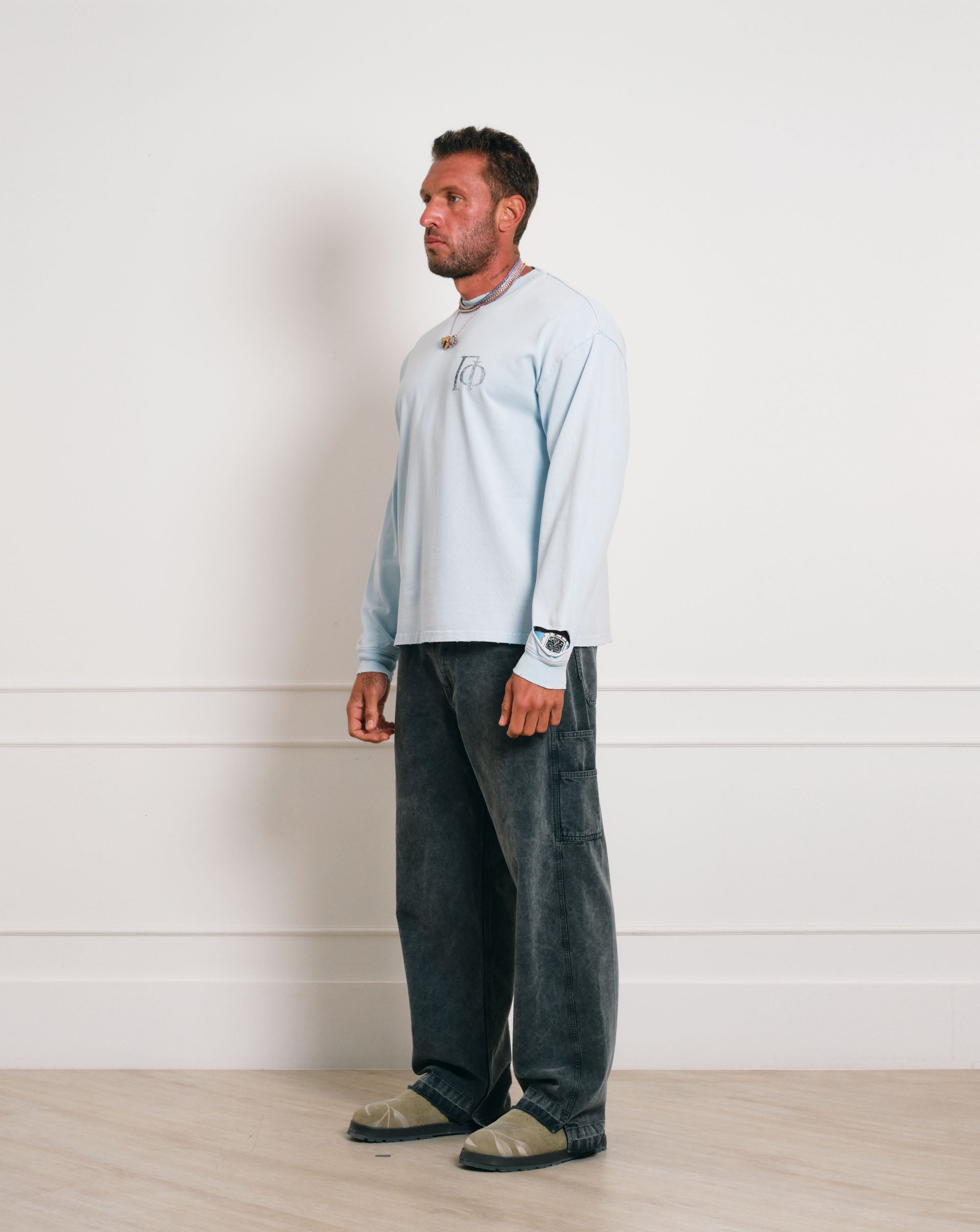 The Gride Crest Long Sleeve T-shirt Blue