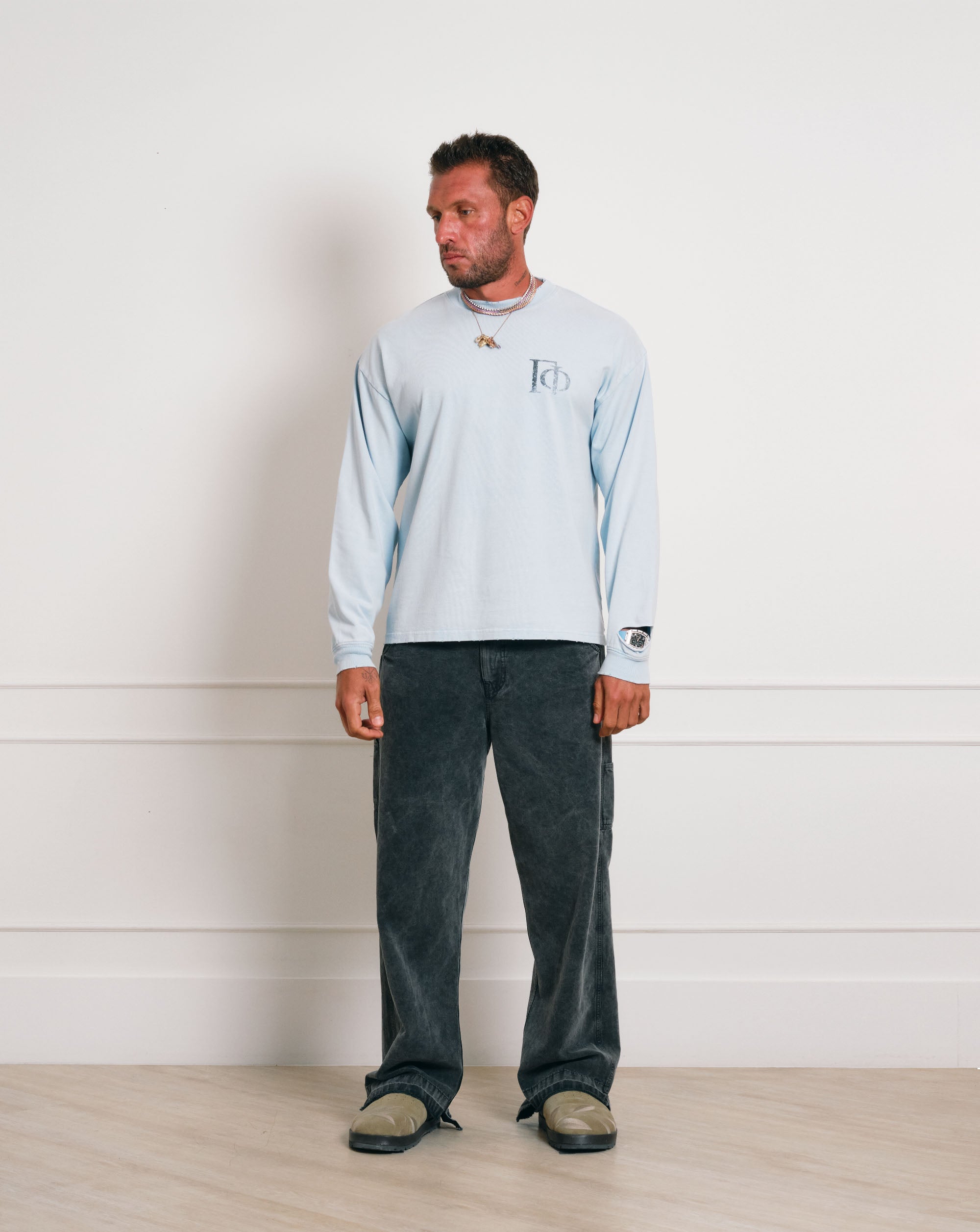 The Gride Crest Long Sleeve T-shirt Blue